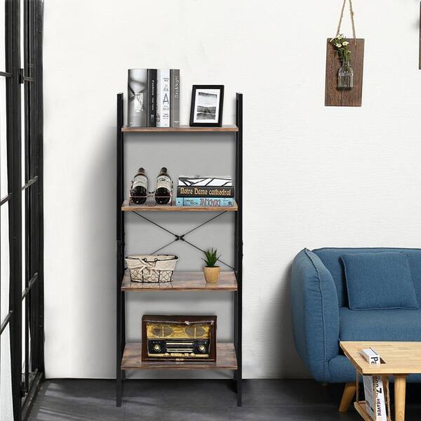 Dropship Bookshelf; Ladder Shelf; 4 Tier Tall Bookcase; Modern Open Book  Case For Bedroom; Living Room; Office (Brown) to Sell Online at a Lower  Price