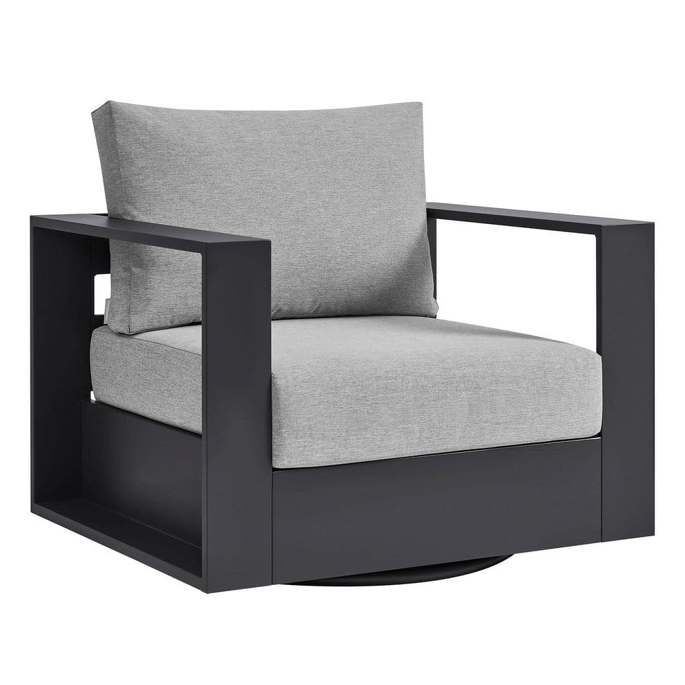 Tahoe Modern Outdoor Patio Swivel Armchair in Gray Gray price history on PriceWatchPro
