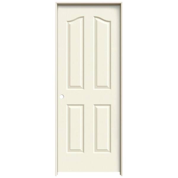 JELD-WEN 28 in. x 80 in. Provincial Vanilla Painted Right-Hand Smooth Molded Composite Single Prehung Interior Door