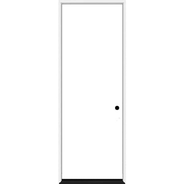 36 in. x 96 in. Primed Flush HB LHIS Composite 20Min Fire-Rated House-to-Garage Single Prehung Interior Door w/Blk Hinge