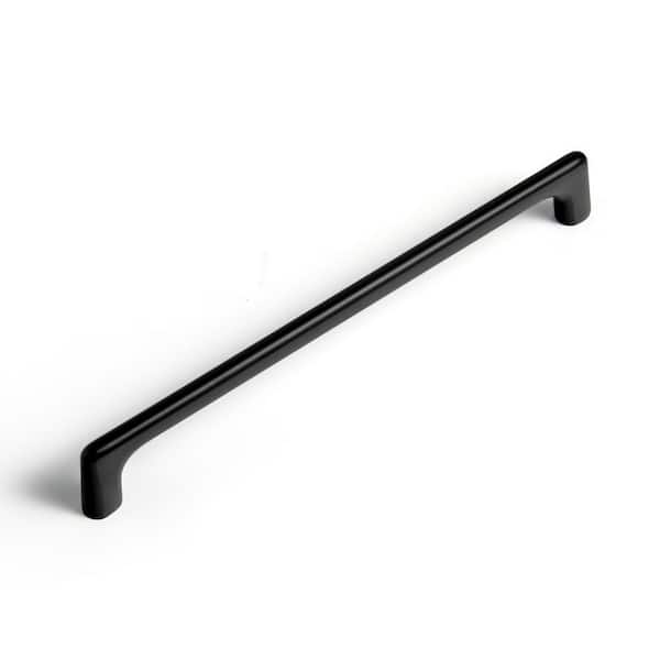 12-Pack 7-9/16 in. (192 mm) Matte Black Stylish Aluminum Alloy Cabinet Bar Pulls