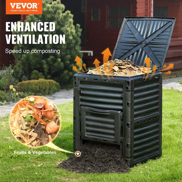 VEVOR Compost Bin 220 Gallon Outdoor Expandable Composter Easy to Setup & Large Capacity Composting Bin Fast Creation of Fertile Soil