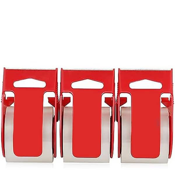 N/A Clear Heavy Duty Noiseless Packing Tape with Dispenser for Shipping and Storage, 1.88 in. x 22 yds. 1.5 Core 3 Pack