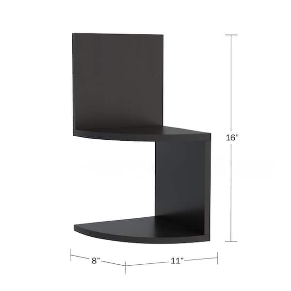 Victor Midnight Black Collection Corner Shelf 13 12 H x 13 12 W x 10 12 D  Black - Office Depot