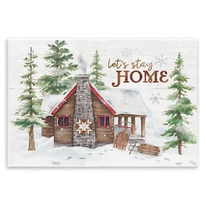 Cozy Winter Cabin Phrase by Courtney Morgenstern 1 Piece Unframed Graphic Print Nature Poster Art Print 19 in. x 13 in.