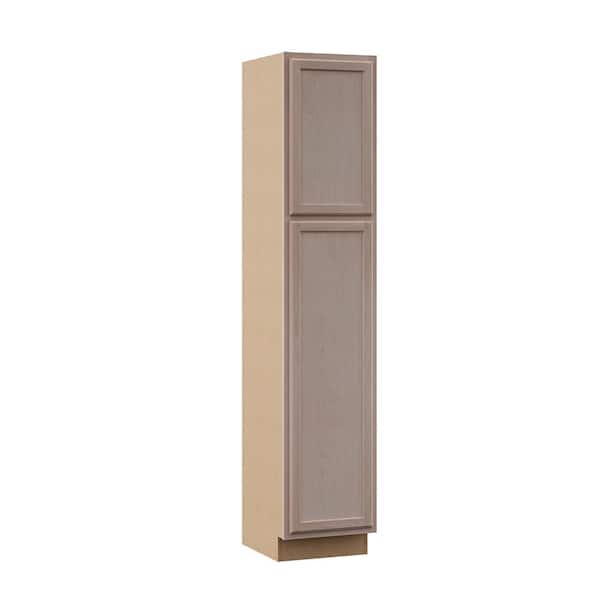 Hampton Bay 18 in. W x 24 in. D x 90 in. H Assembled Pantry Kitchen Cabinet in Unfinished with Recessed Panel