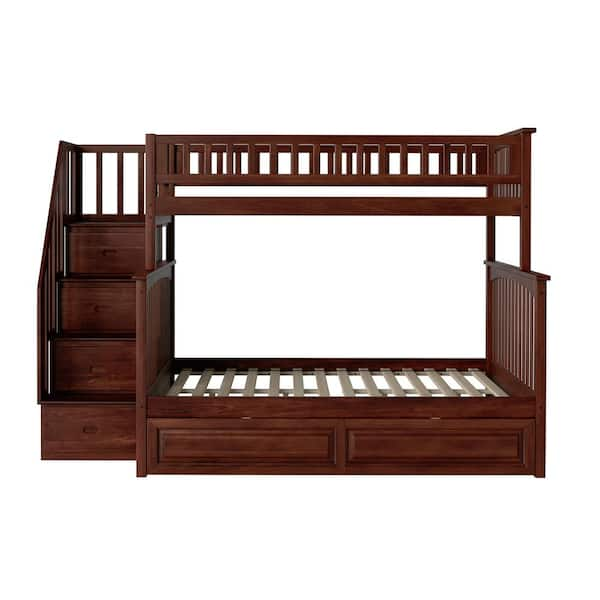 Afi Columbia Staircase Bunk Bed Twin Over Full With Twin Size Raised