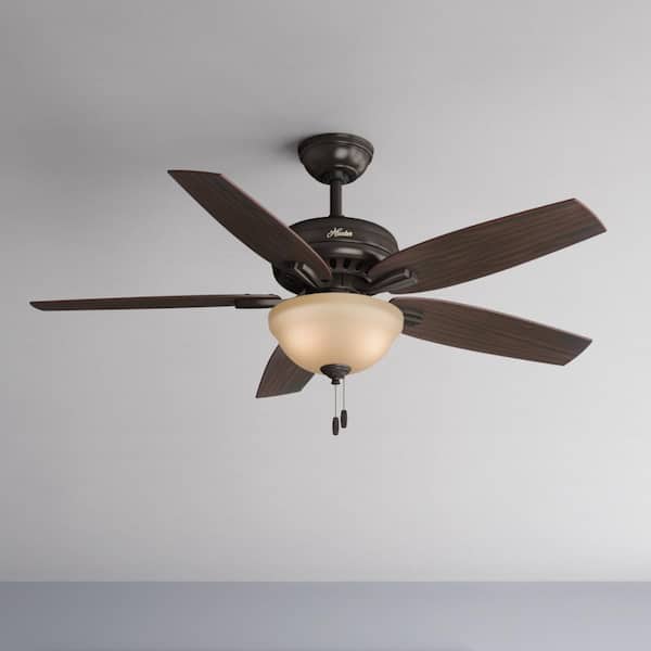 Details about   Hunter Fan 52 inch Casual Noble Bronze Indoor Ceiling Fan with Light and Remote 