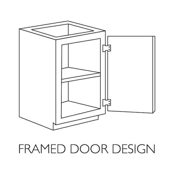 Design House Brookings Solid Wood Assembled Shaker 24 in. x 12 in. x 12 in. 2 Door Bridge Wall Kitchen Cabinet W2412 in White