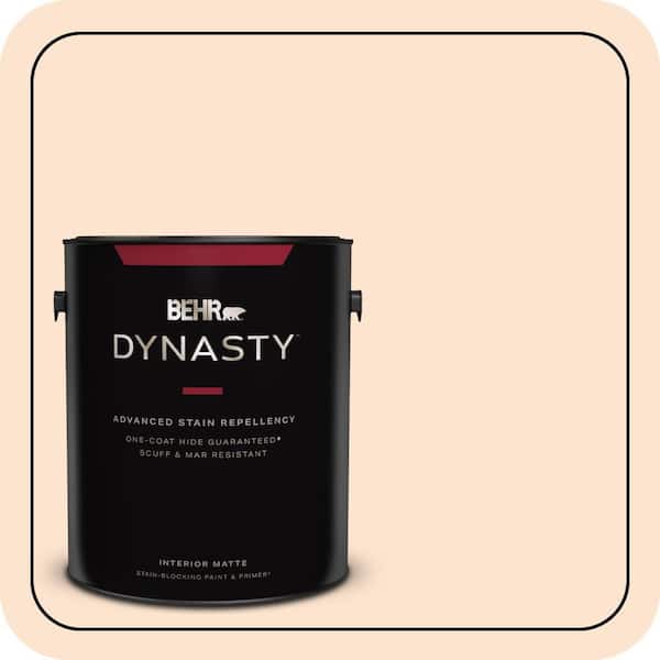 BEHR DYNASTY 1 gal. #PPL-21 Sweet Peach Matte Interior Stain-Blocking Paint & Primer