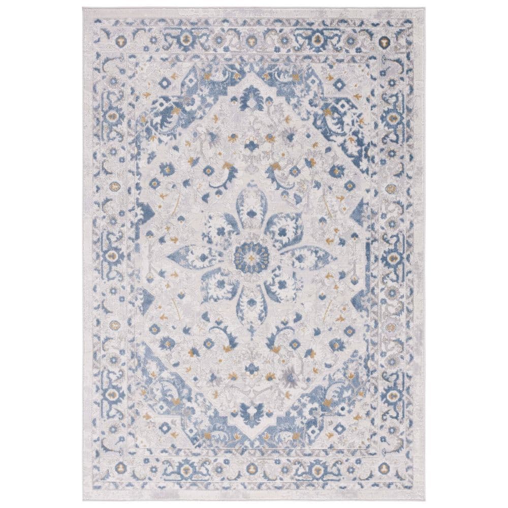 Palma 5 ft. x 8 ft. Beige/Light Blue Floral Medallion Area Rug price history on PriceWatchPro