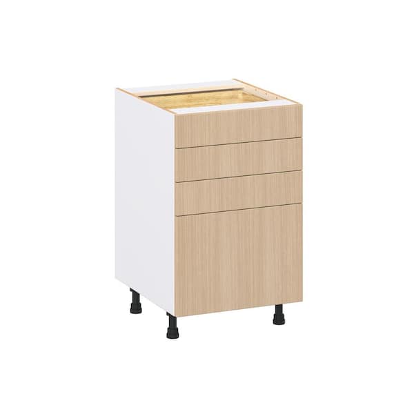 Timberline 21 in. W x 24.5 in. D x 34.5 in. H Assembled Shaker Drawer Base Kitchen Cabinet in Mojavi Oak with 4-Drawers