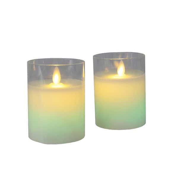 LUMABASE 12 Candles (15 Hours) in Frosted Glass Votives 30948 - The Home  Depot