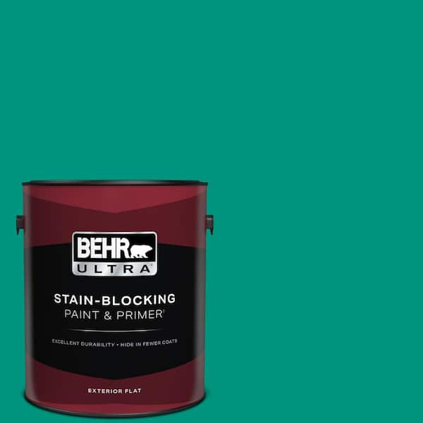 BEHR ULTRA 1 gal. #S-G-480 Aqua Waters Flat Exterior Paint & Primer