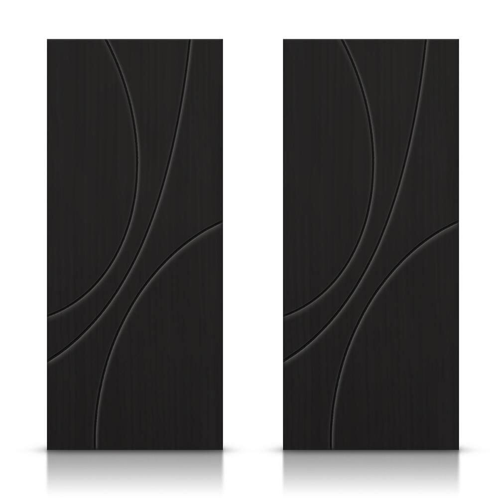 60 in. x 84 in. Hollow Core Black Painted Composite MDF Interior Double Closet Sliding Doors price history on PriceWatchPro