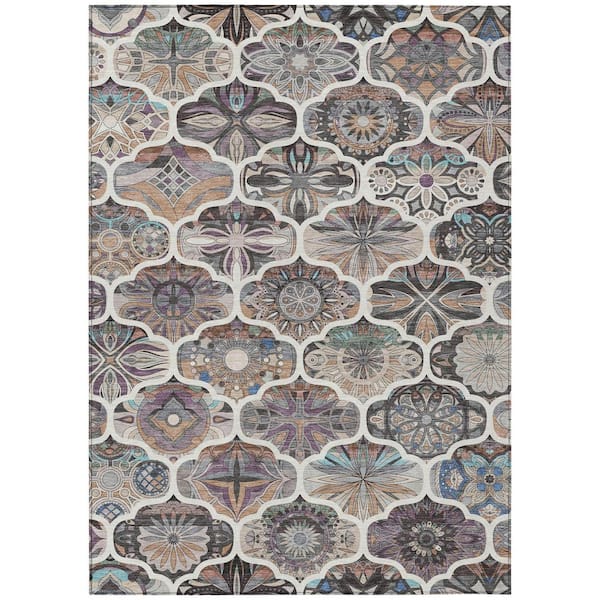 Addison Rugs Chantille Machine Washable Indoor/Outdoor Abstract ACN2257 Gray 2 ft. 6 in. x 3 ft. 10 in. Area Rug