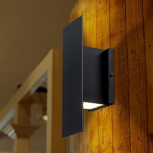 Novus Integrated LED Black LED Indoor Wall Sconce Light Fixture with Up and Down Light