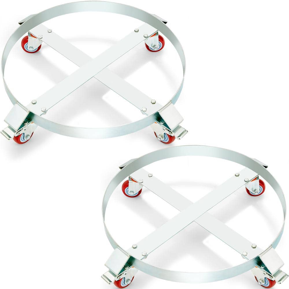 55 Gal. Heavy Duty Drum Dolly 1000 lbs. Load Capacity Dolly Cart Drum Caddy with 4 Swivel Casters Wheel (2-Piece) price history on PriceWatchPro