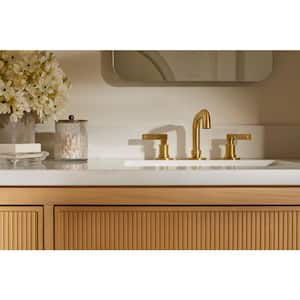 Castia By Studio McGee 8 in. Widespread Double-Handle Bathroom Sink Faucet 1.2 GPM in Vibrant Brushed Moderne Brass