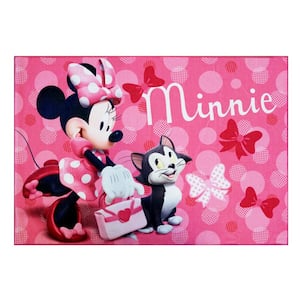 Minnie Mouse Pink 5 ft. x 7 ft. Juvenile Area Rug