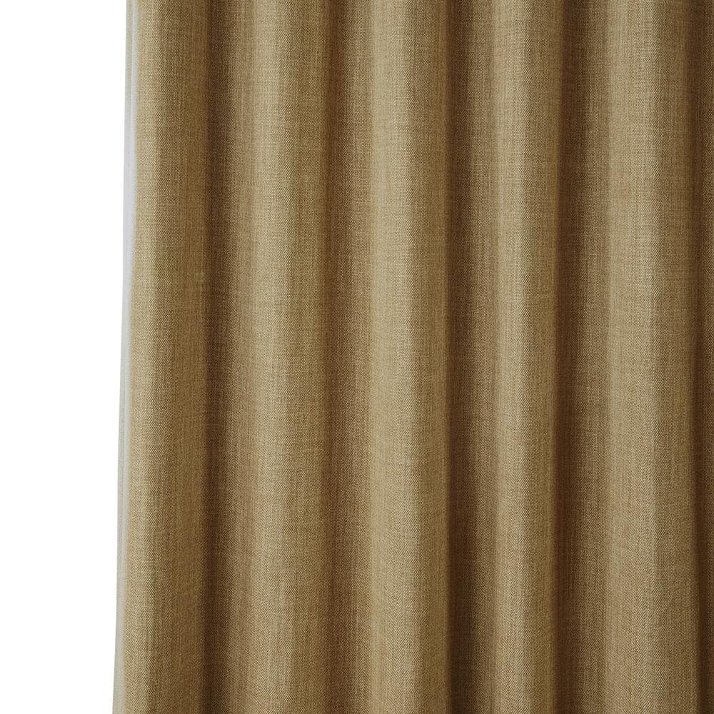 Butterscotch Faux Linen Blackout Puddle Length Window Panel