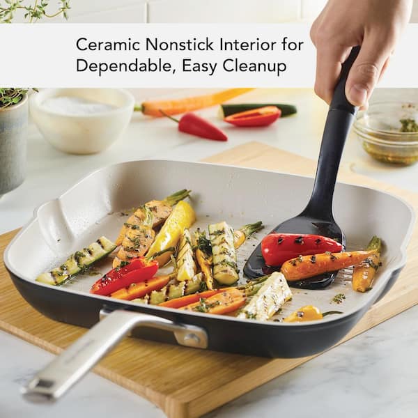 KitchenAid Hard Anodized 11.25 in. Aluminum Nonstick Grill Pan in