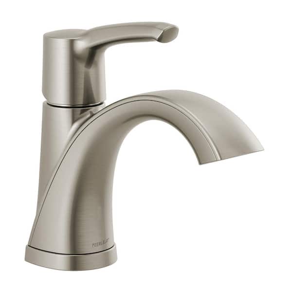 Peerless Parkwood Single Hole Single-Handle Bathroom Faucet in Brushed Nickel (Less Pop-Up Assembly)