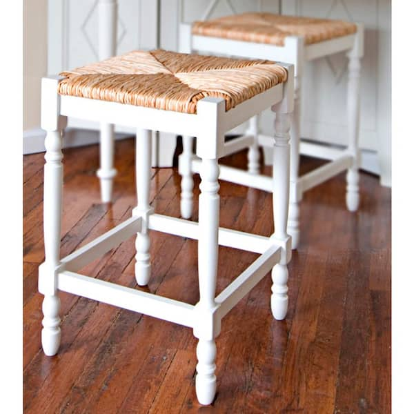 Carolina Cottage Hawthorne 23.75 in. Antique White Bar Stool 2662