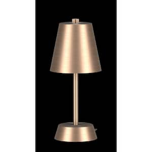 11in LED brass finish cordless desk lamp 1 pack