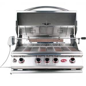 4-Burner Built-In Stainless Steel Propane Gas Convection Grill with Infrared Rotisserie