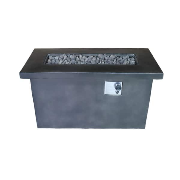 Unbranded 24'' H Concrete Propane/Natural Gas Outdoor Fire Pit Table