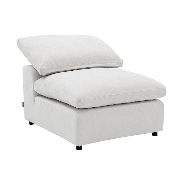 Naveen Ivory Linen Wood No Additional Features Side Chair 1 Piece