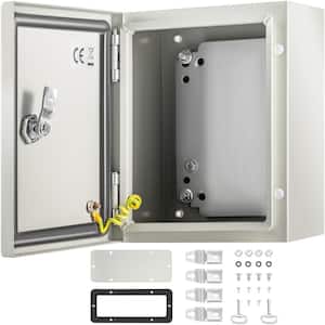 Electrical Enclosure 10 in. x 8 in. x 6 in. Electrical Box Weatherproof Carbon Steel Hinged Junction Box, Gray