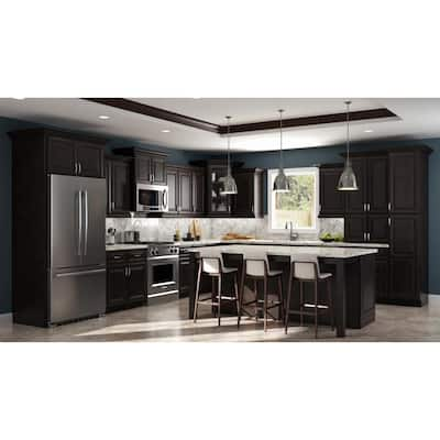 Dark Brown Wall Kitchen Cabinets Kitchen The Home Depot