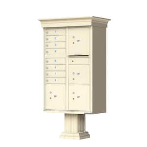 1570 Series 8-Mailboxes, 1-Outgoing, 4-Parcel Lockers, Vital Cluster Box Unit with Vogue Classic Accessories
