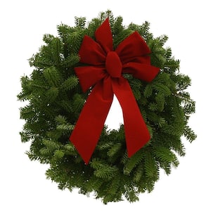 Fresh Balsam Wreaths with Bow (6-Pack)