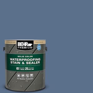 1 gal. #600F-6 Atlantic Blue Solid Color Waterproofing Exterior Wood Stain and Sealer