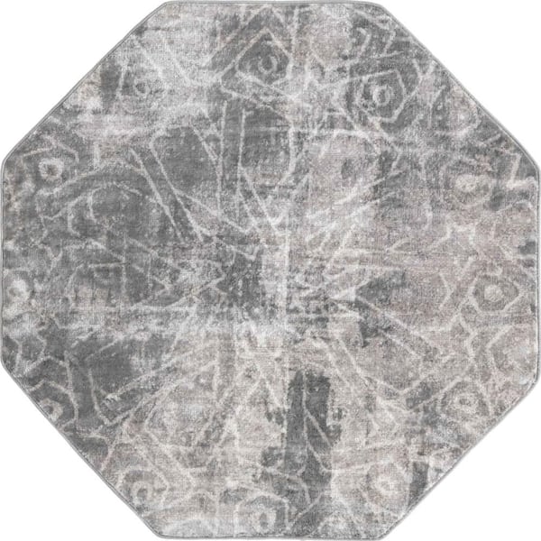 Sofia Rainier Dark Gray 5 ft. 2 x 5 ft. 2 Area Rug