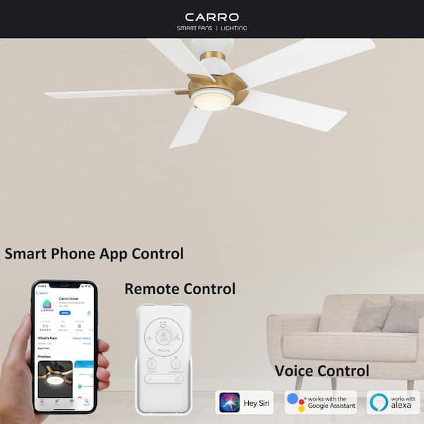Aspen 48 in. Dimmable LED Indoor/Outdoor White Smart Ceiling Fan with Light and Remote, Works with Alexa/Google Home