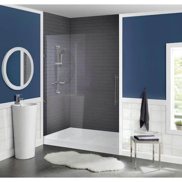 Voltaire 36 in. x 60 in. Acrylic, Single-Threshold, Right-Hand Drain, Shower Base in White
