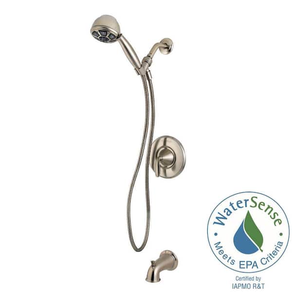 Pfister Pasadena 3-Spray Hand Shower with Tub Faucet in Brushed Nickel (Valve Included)