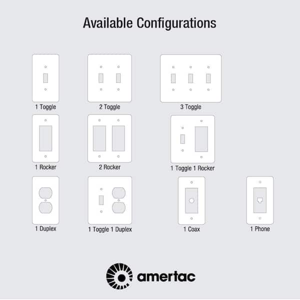 Metallic 2-Gang Toggle Wall Plate (3-Pack)