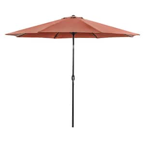 Gadsby 11 ft. Steel Market Tilt Patio Umbrella in Red With Carrying Bag