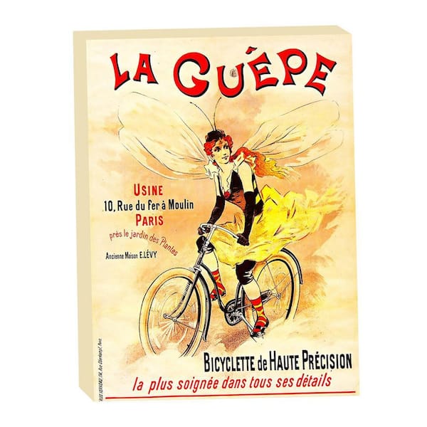 VENICE BEACH Collections La Guepe Bicyclette De Haute Precision-Vintage French Cycling Poster, Grotto Studios Unframed Print 24 in. x 18 in.