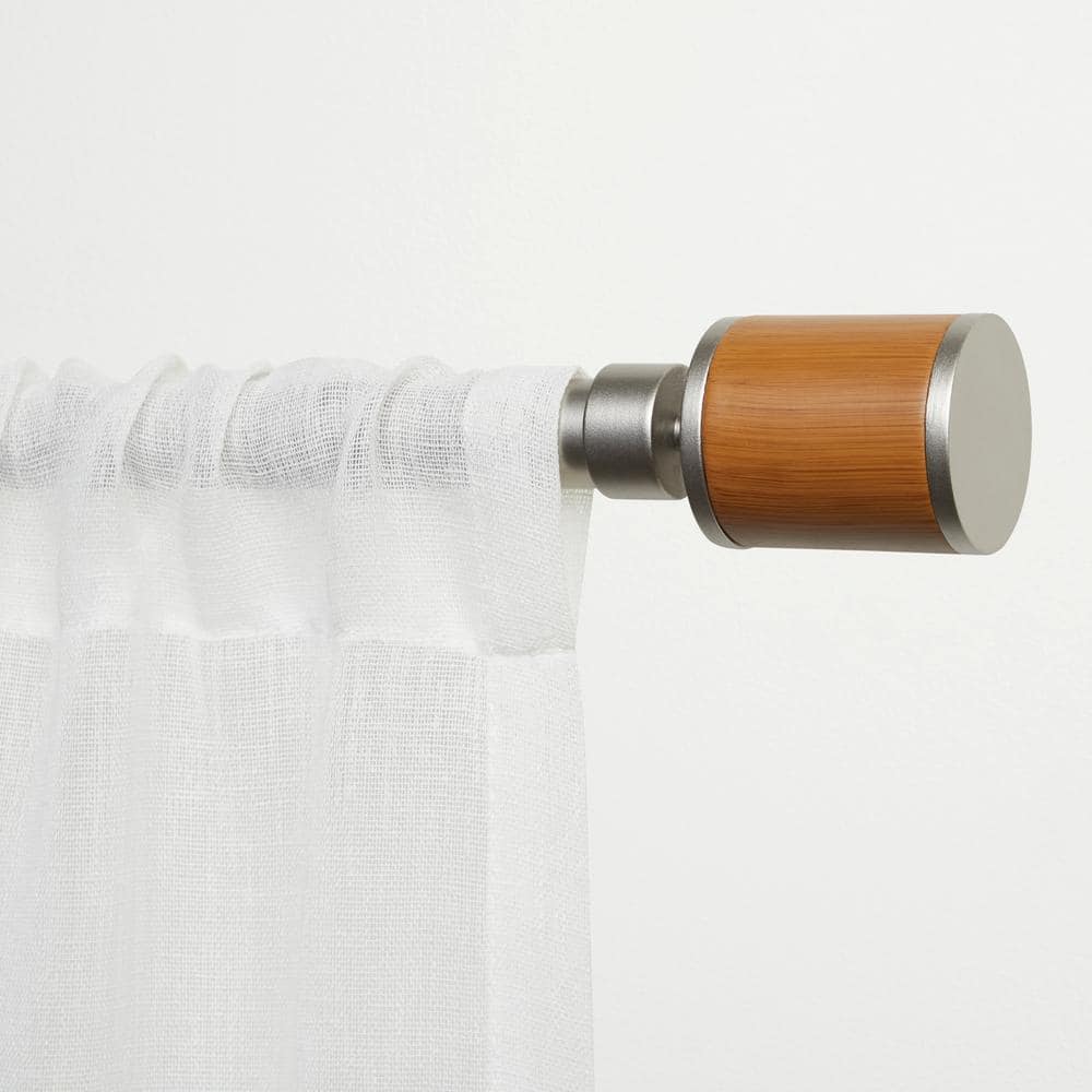 Amalgamated Textiles Exclusive Home Rimini 1" Window Curtain Rod and Finial Set, Adjustable