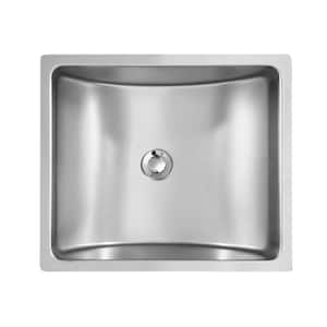 17.25 in. Bathroom Sink in Stainless Steel
