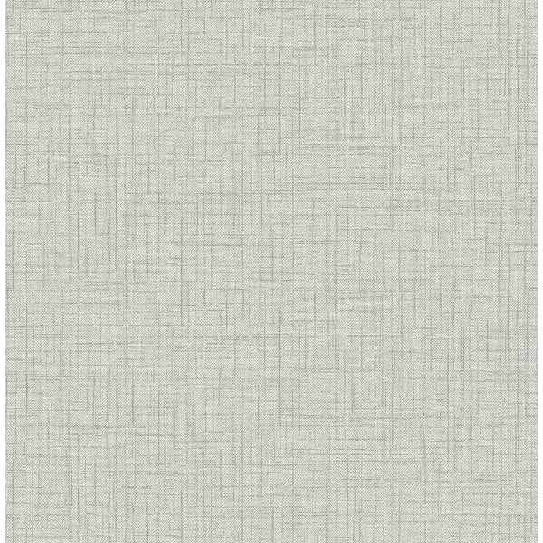 A-Street Prints Jocelyn Grey Faux Fabric Grey Wallpaper Sample
