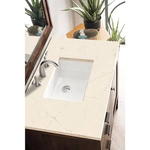 Addison 36 in. W x 23.5 in. D x 35.5 in. H Bath Vanity in Mid Century Acacia with Quartz Vanity Top in Eternal Marfil