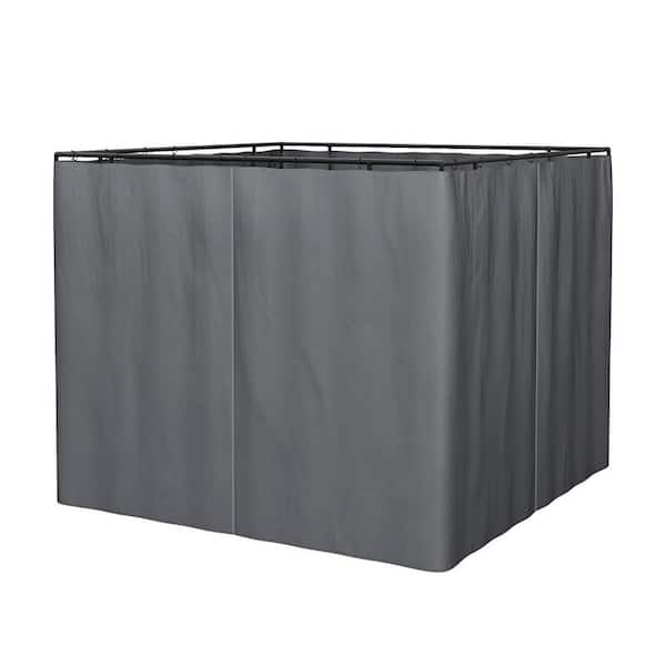 Tidoin 10 ft. x 10 ft. Gazebo Replacement Sidewall with Zippers, 4-Side Mesh Walls for Patio Gazebos
