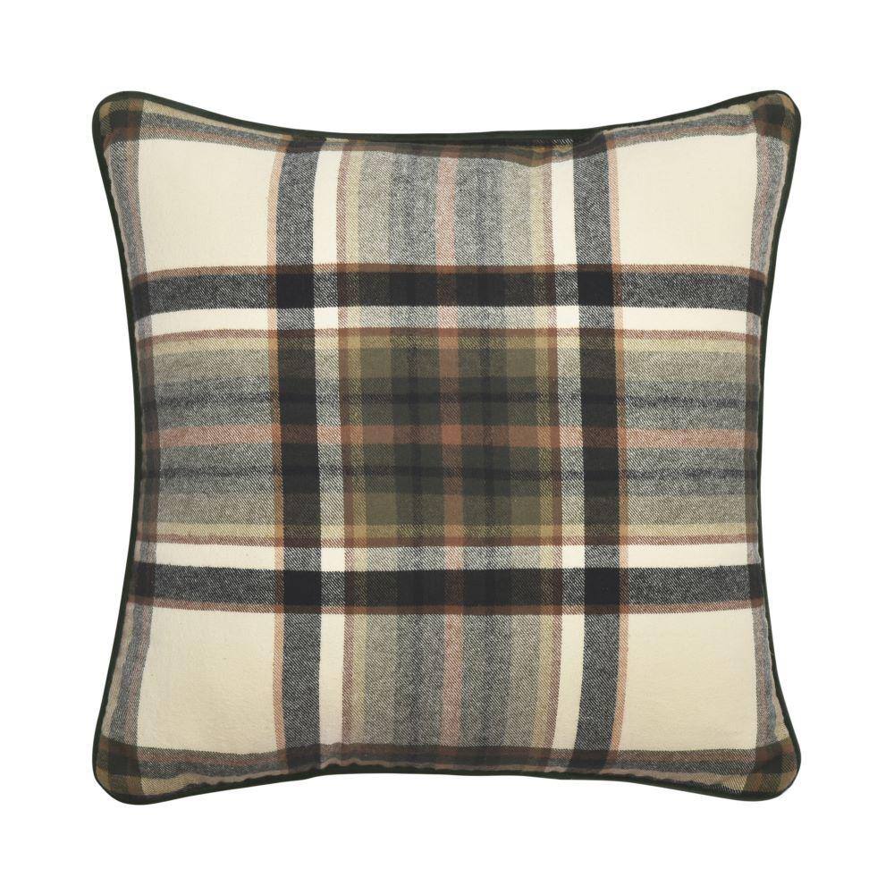 Dylan Forest Cotton 20 in. Square Decorative Throw Pillow 20 in. x 20 ...